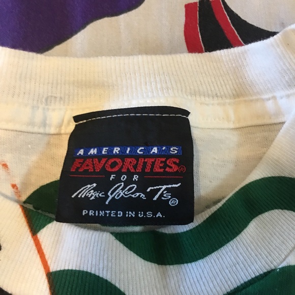Vintage Magic Johnson T’s Miami Hurricanes AOP - Picture 3 of 5